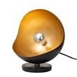 Luna Bella Accent Table Lamp Black & Gold-leaf shade Weathered Brass