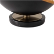 Luna Bella Accent Table Lamp Black & Gold-leaf shade Weathered Brass