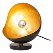Luna Bella Accent Table Lamp Black & Gold-leaf shade Weathered Brass