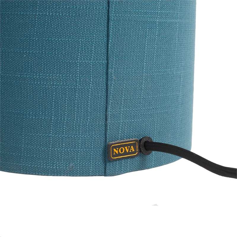 Moonlight Table Lamp -  Pool Blue Linen Shade Dimmer Switch