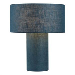 moonlight table lamp - sky blue linen shade dimmer switch