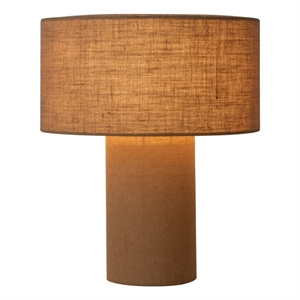 moonlight table lamp - woven burlap shade dimmer switch