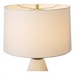Concord Bone Porcelain Table Lamp - 30  White & Walnut 4-Way Rotary Switch