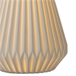 Concord Bone Porcelain Table Lamp - 30  White & Walnut 4-Way Rotary Switch