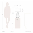 Concord Bone Porcelain Table Lamp - 30  White & Walnut 4-Way Rotary Switch