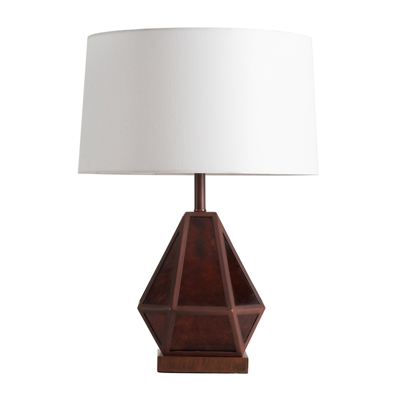 Artifact Natural Mica Table Lamp with Nightlight 22 Inch Gunmetal Charcoal Gray