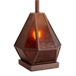 Artifact Natural Mica Table Lamp with Nightlight 22 Inch Gunmetal Charcoal Gray
