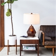 Artifact Natural Mica Table Lamp with Nightlight 22 Inch Gunmetal Charcoal Gray