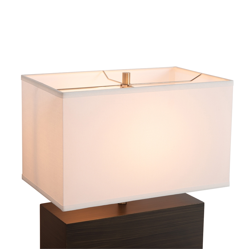 Zen Reclining Table Lamp - Gilded Ebony Wood Finish Weathered Brass