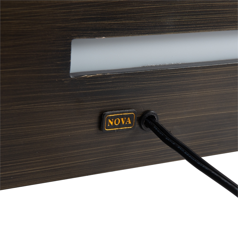 Zen Reclining Table Lamp - Gilded Ebony Wood Finish Weathered Brass