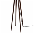 Quattro Floor Lamp - Dark Walnut Wood Finish & Weathered Brass Dimmer