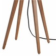Quattro Floor Lamp - Natural Ash Wood Finish & Weathered Brass Dimmer