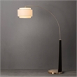Coronado 1 Light Arc Floor Lamp Matte Black & Satin Nickel