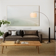 Coronado 1 Light Arc Floor Lamp Matte Black & Satin Nickel