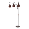 Artifact Natural Mica 3 Light Arc Floor Lamp 86 Inch Expresso Bronze