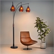 Artifact Natural Mica 3 Light Arc Floor Lamp 86 Inch Expresso Bronze
