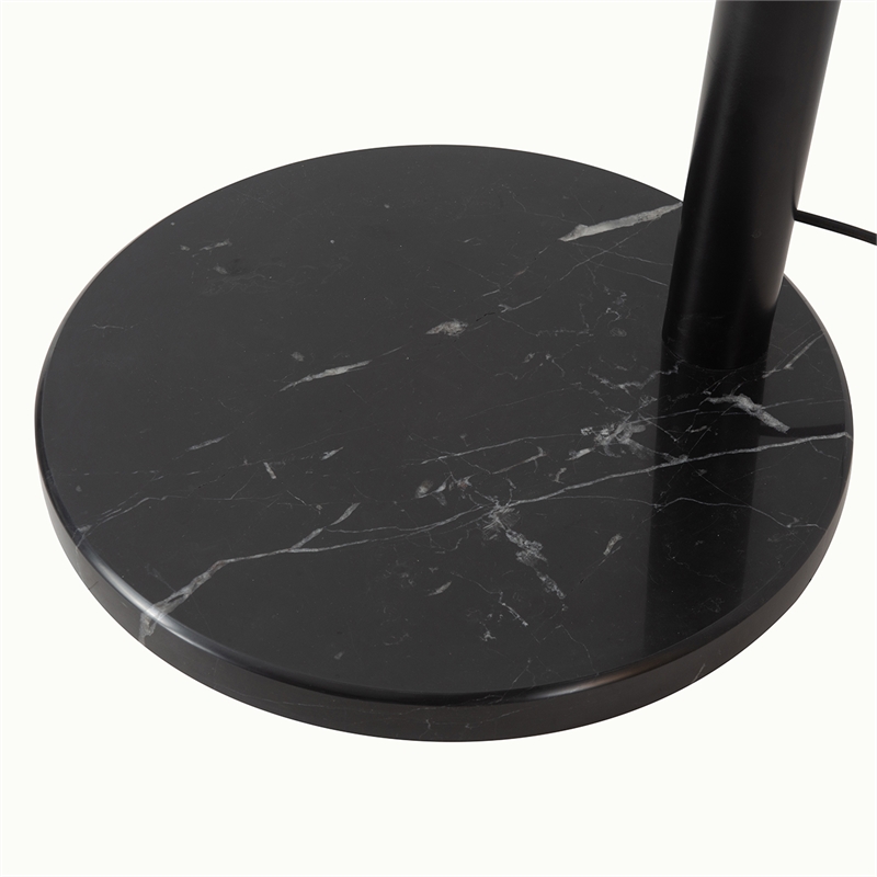 Saucer 3 Light Arc Floor Lamp - Matte Black