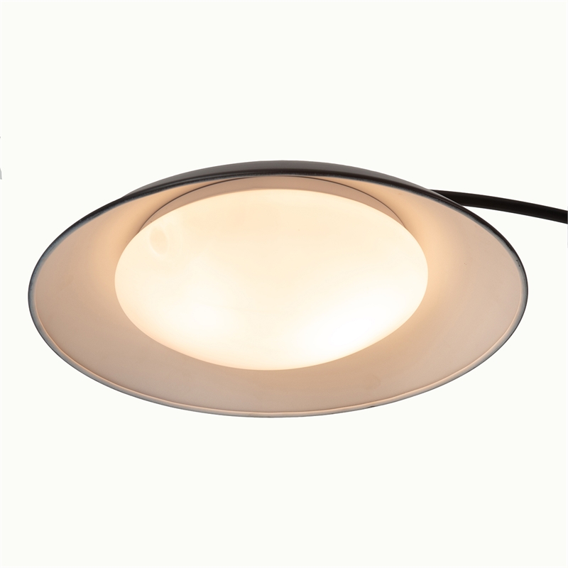 Saucer 3 Light Arc Floor Lamp - Matte Black