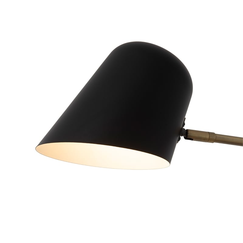 Culver 3 Light Arc Floor Lamp 86 Matte Black & Weathered Brass