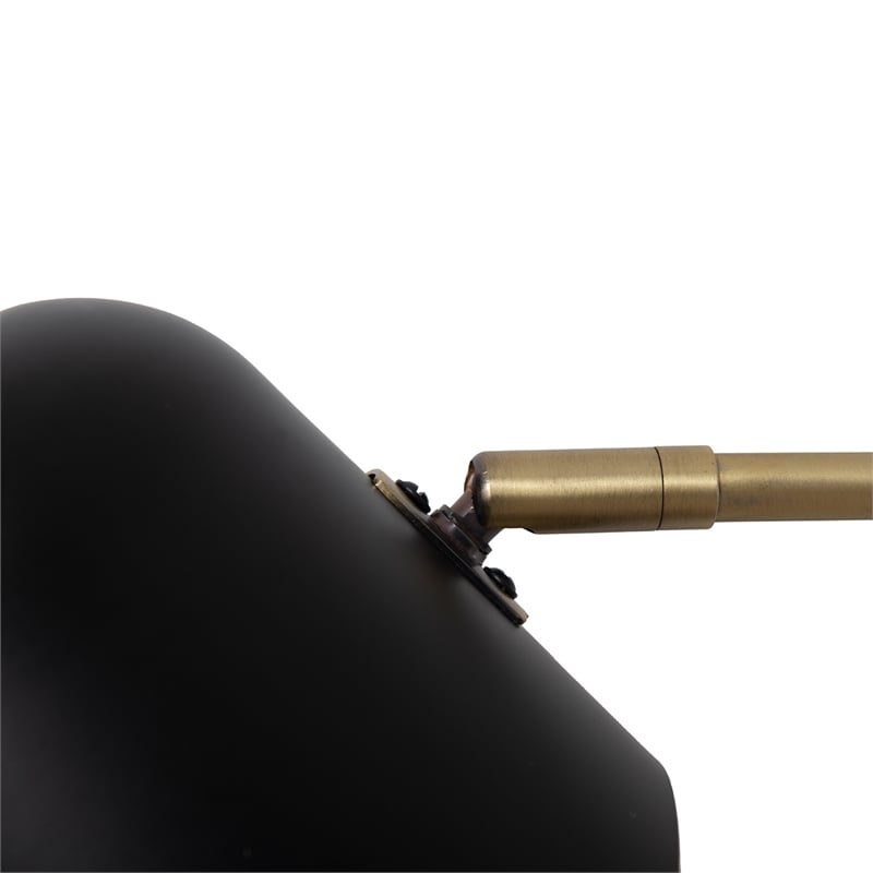 Culver 3 Light Arc Floor Lamp 86 Matte Black & Weathered Brass