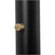 Culver 3 Light Arc Floor Lamp 86 Matte Black & Weathered Brass