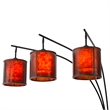 Layers Natural Mica 3 Light Arc Floor Lamp 86 Charcoal Gray & Gunmetal
