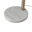 Moraga 3-Light Arc Floor Lamp in Brass with Bone Porcelain Shades