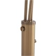Moraga 3-Light Arc Floor Lamp in Brass with Bone Porcelain Shades