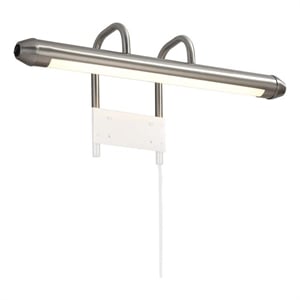 Bradley Bar Wall Light Satin Nickel Plug in On/Off Switch