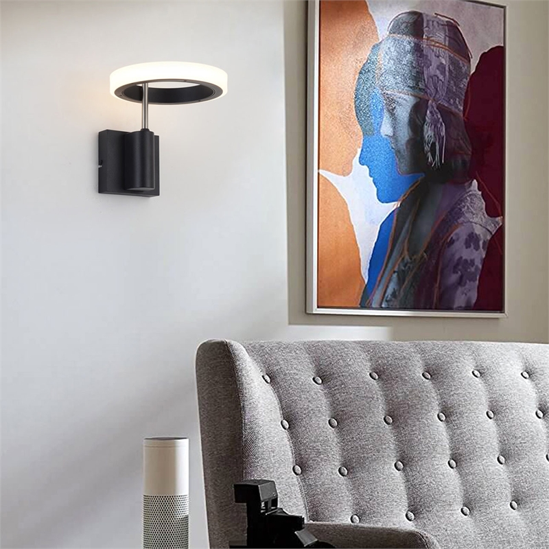 Aerial Hardwired LED Wall Sconce 9 Inch Antique Nickel