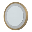 Starfall Vanishing Infinity LED Round Wall Mirror in Brass