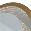 Starfall Vanishing Infinity LED Round Wall Mirror in Brass