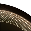 Starfall Vanishing infinity LED Round Wall Mirror in Gunmetal