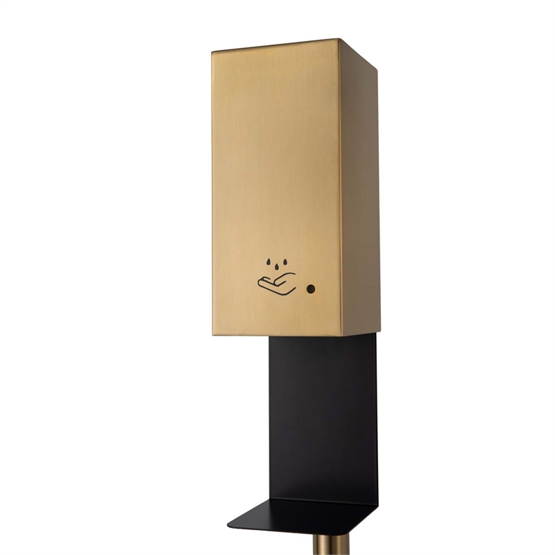 Luxe Floor Stand Touchless Hand Sanitizer Dispenser - 54 Brushed Brass