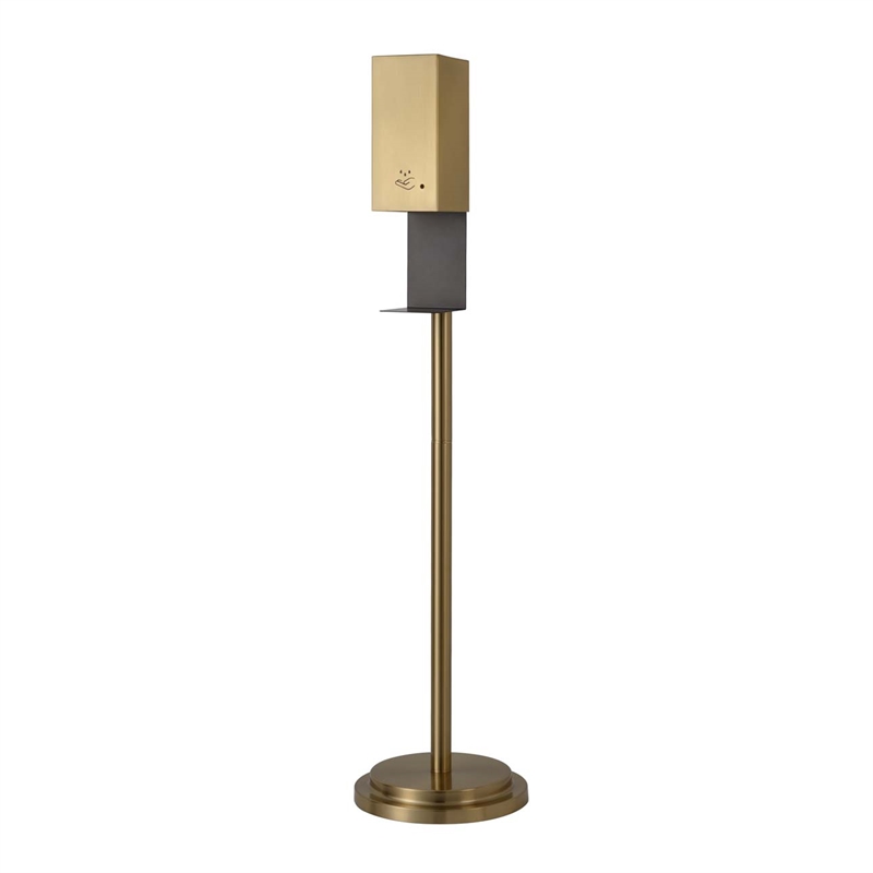 Luxe Floor Stand Touchless Hand Sanitizer Dispenser - 54 Brushed Brass