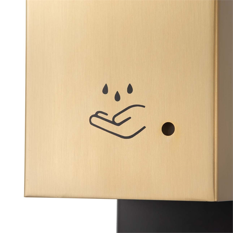 Luxe Wall Mount Touchless Hand Sanitizer Dispenser - 19 Brushed Brass