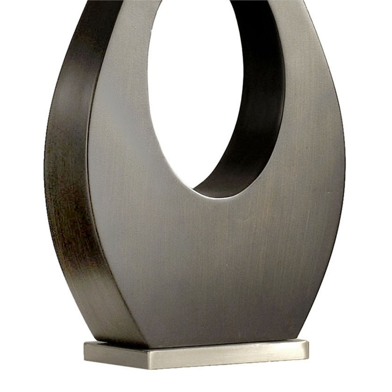 Pearson Table Lamp - 30 Pecan Wood and Brushed Nickel 3-Way Rotary Switch