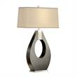 Pearson Table Lamp - 30 Pecan Wood and Brushed Nickel 3-Way Rotary Switch