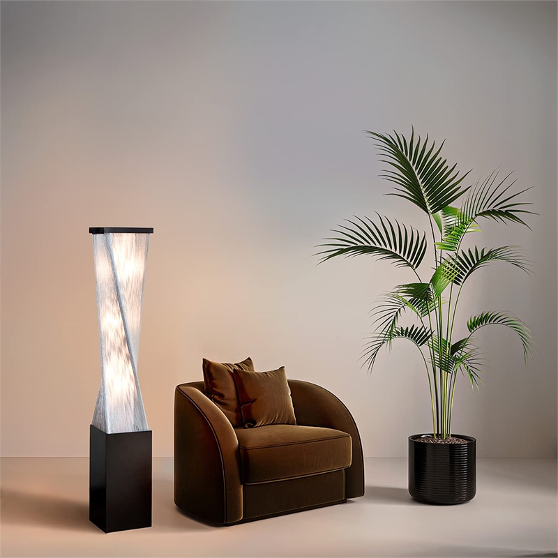 Torque Accent Floor Lamp - 54 Tall Base Espresso Wood finish