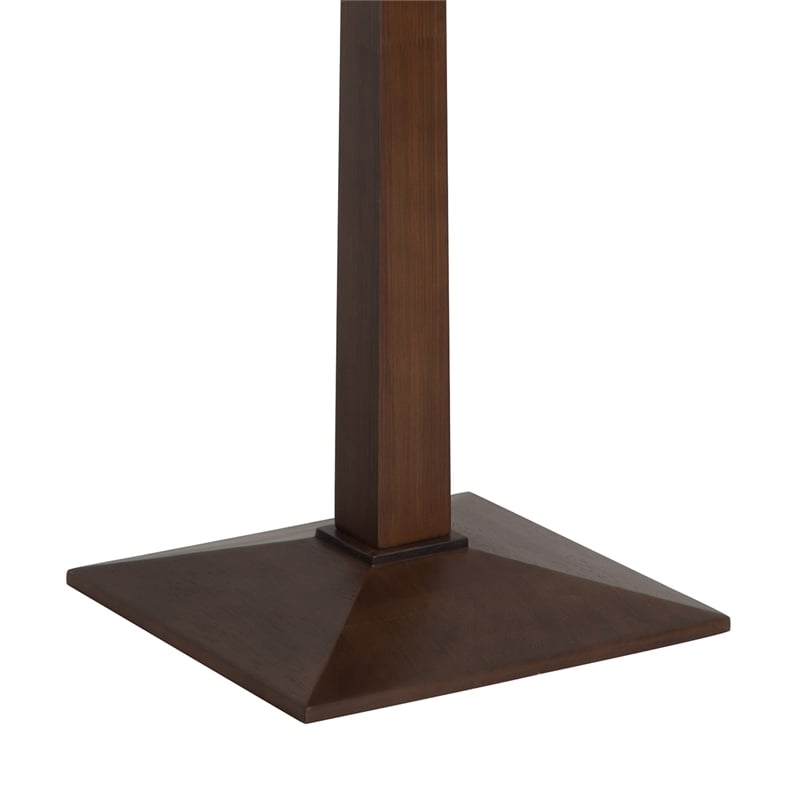 Taper Floor Lamp - Dark Walnut Wood Finish Weathered Brass