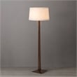 Taper Floor Lamp - Dark Walnut Wood Finish Weathered Brass