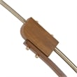 Melmar Arc Floor Lamp - Weathered Brass and Walnut Dimmer Switch V-base