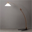 Melmar Arc Floor Lamp - Weathered Brass and Walnut Dimmer Switch V-base