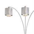 Marilyn 3 Light Arc Floor Lamp - 90 Polished Chrome & Mylar/Crystal Shades