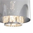 Marilyn 3 Light Arc Floor Lamp - 90 Polished Chrome & Mylar/Crystal Shades