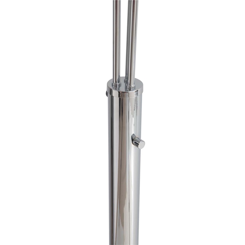 Marilyn 3 Light Arc Floor Lamp - 90 Polished Chrome & Mylar/Crystal Shades