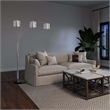 Marilyn 3 Light Arc Floor Lamp - 90 Polished Chrome & Mylar/Crystal Shades