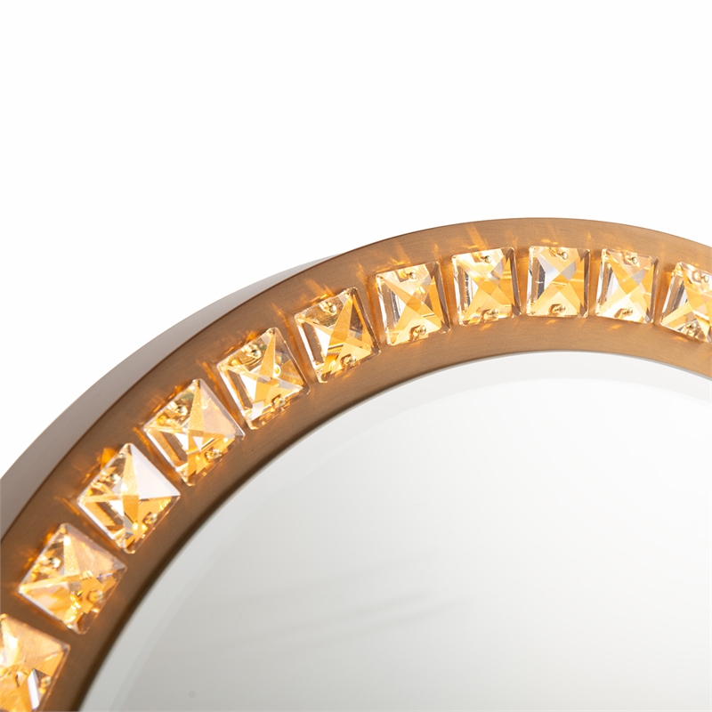 Marilyn Table Top LED Vanity Mirror - Weathered Brass