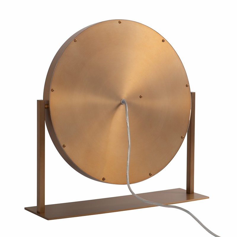 Marilyn Table Top LED Vanity Mirror - Weathered Brass