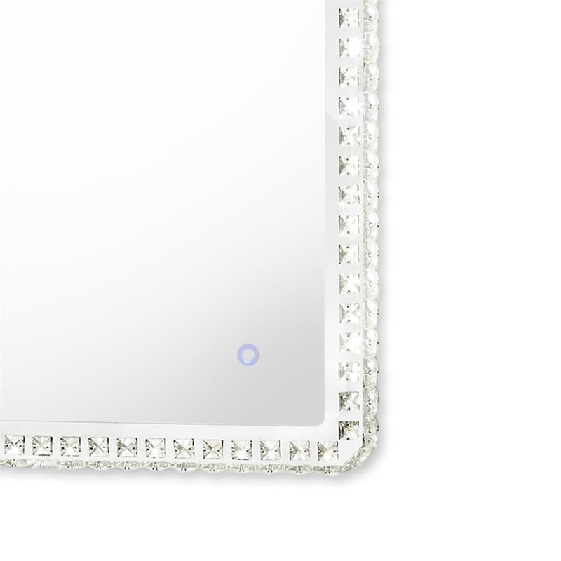 Marilyn Illuminated Rectangular Wall Mirror -  40 Chrome Touch Dimmer